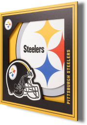 Pittsburgh Steelers 12x12 3D Logo Sign
