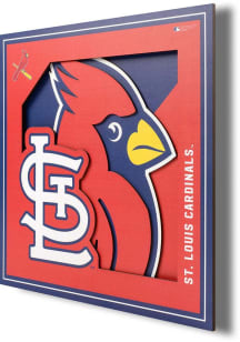 St Louis Cardinals 12x12 3D Logo Sign