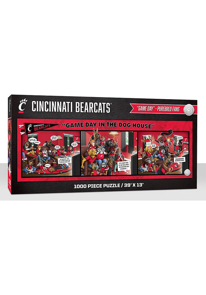 Cincinnati Bearcats Red 1000 Piece Purebread Fans Game Day Dog