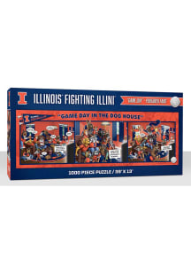 Illinois Fighting Illini 1000 Piece Purebread Fans Game Day Dog House Puzzle