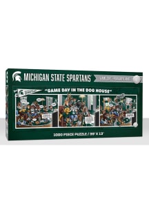 Michigan State Spartans 1000 Piece Purebread Fans Game Day Dog House Puzzle