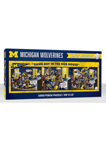 Michigan Wolverines 1000 Piece Purebread Fans Game Day Dog House Puzzle