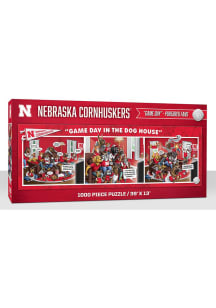 Nebraska Cornhuskers 1000 Piece Purebread Fans Game Day Dog House Puzzle