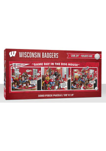 Wisconsin Badgers 1000 Piece Purebread Fans Game Day Dog House Puzzle