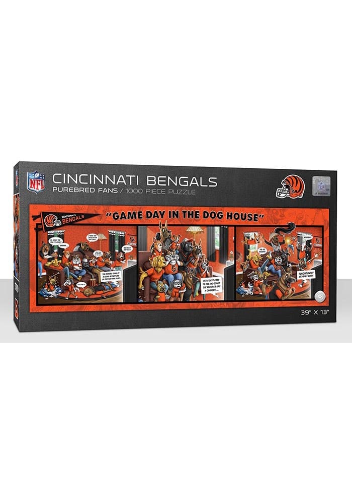 Cincinnati Bengals 1000 Piece Purebread Fans Game Day Dog House Puzzle