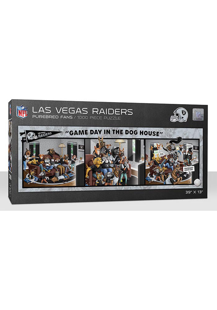 Las Vegas Raiders 1000 Piece Purebread Fans Game Day Dog House Puzzle