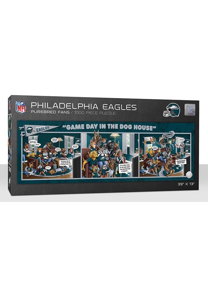 Philadelphia eagles 1000 piece purebread fans game day dog house puzzle