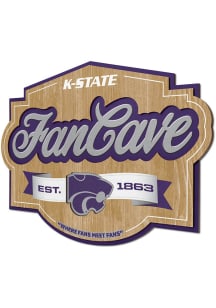 Purple K-State Wildcats Fan Cave Sign