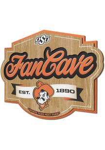 Oklahoma State Cowboys Fan Cave Sign - Orange