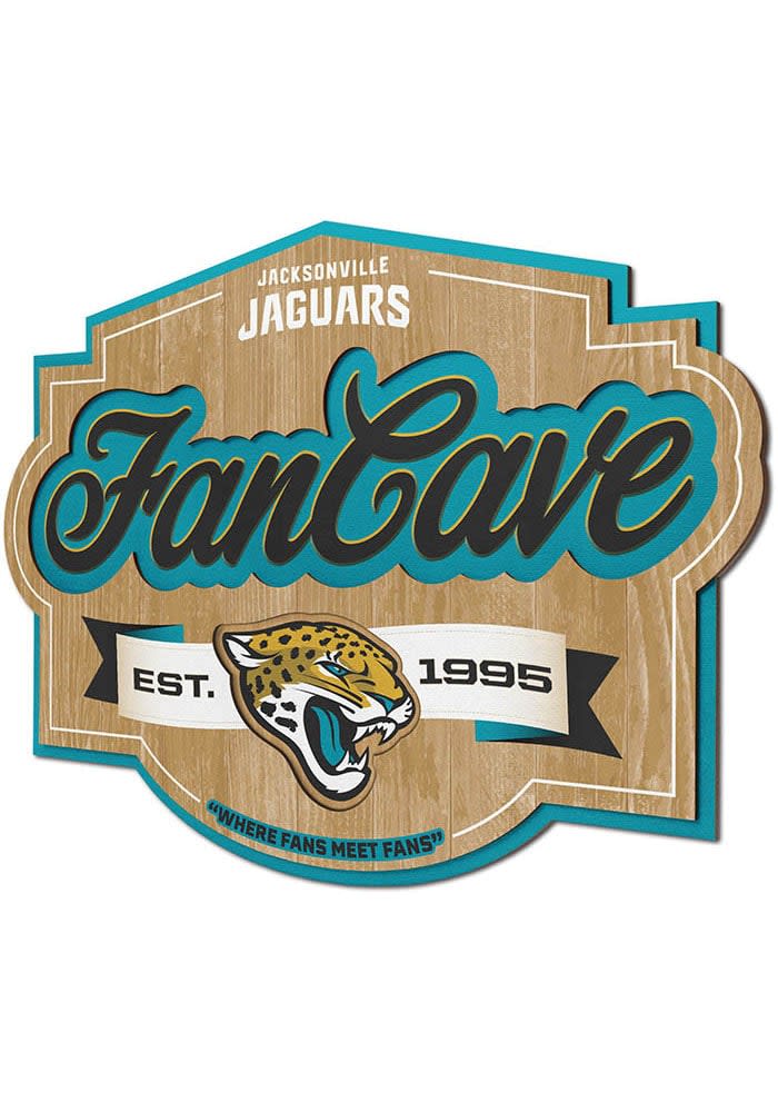 Jacksonville Jaguars Distressed Logo Cutout Sign