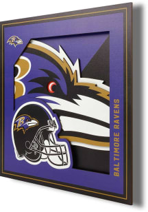 Baltimore Ravens 12x12 3D Logo Sign