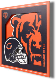 Chicago Bears 12x12 3D Logo Sign