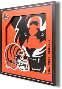 Cincinnati Bengals 12x12 3D Logo Sign
