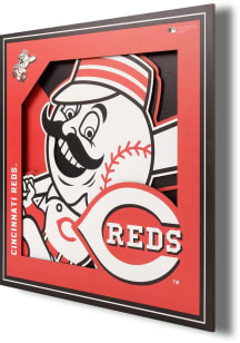 Cincinnati Reds 12x12 3D Logo Sign