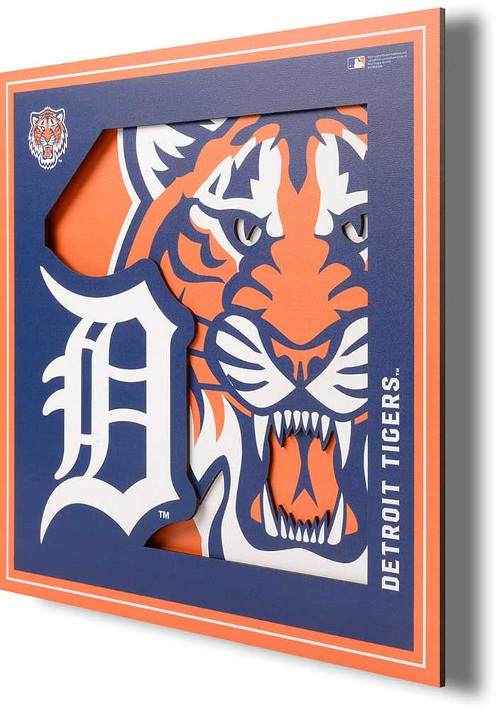 Detroit Tigers 12x12 3D Logo Sign