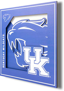 Kentucky Wildcats 12x12 3D Logo Sign - Blue