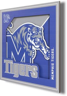 Memphis Tigers 12x12 3D Logo Sign