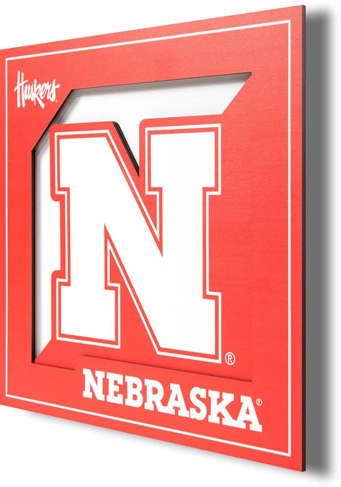 Nebraska Cornhuskers Red 12x12 3D Logo Sign - 6862454