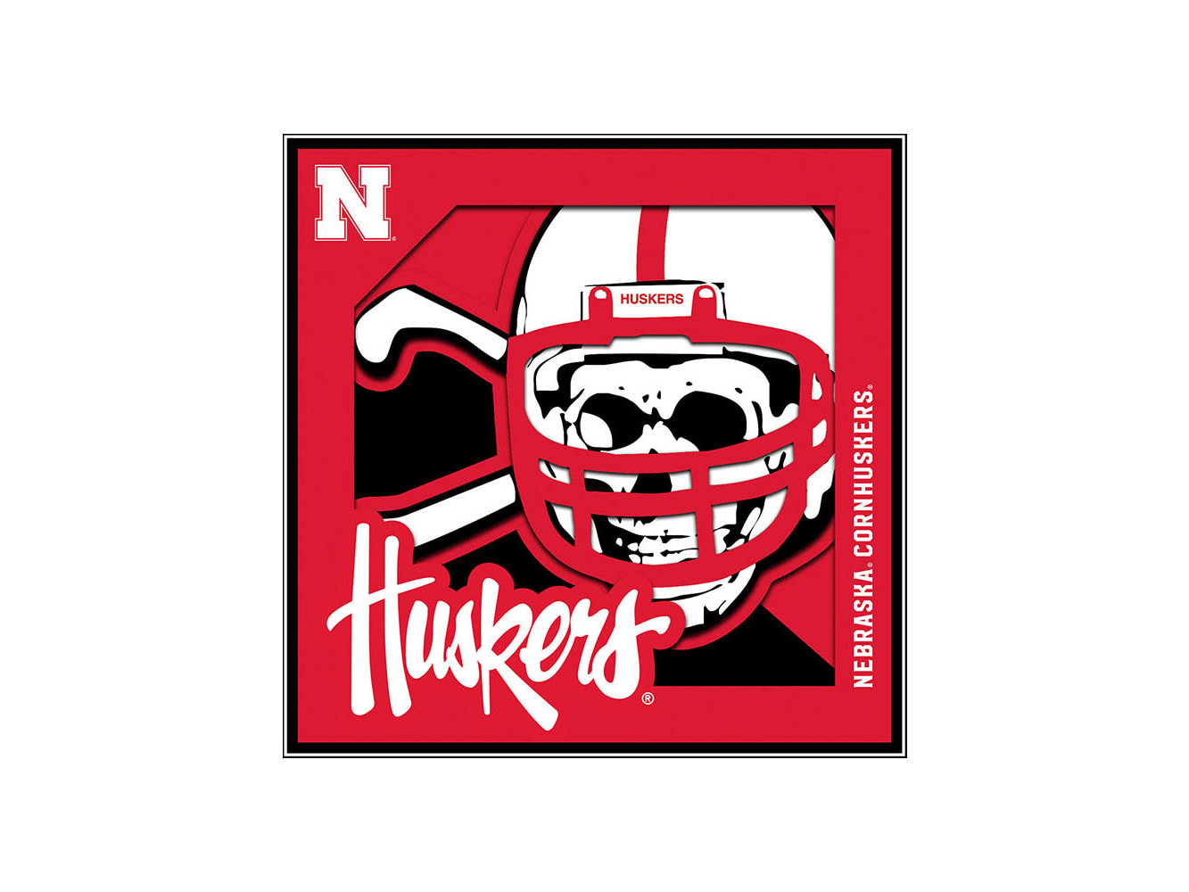 KH Sports Fan 20"x20" Weathered Nebraska Cornhuskers Helmet