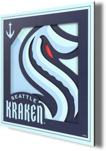 Seattle Kraken 12x12 3D Logo Sign