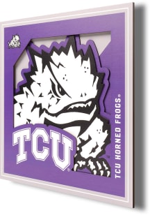 TCU Horned Frogs 12x12 3D Logo Sign