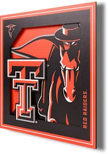 Texas Tech Red Raiders 12x12 3D Logo Sign - Red
