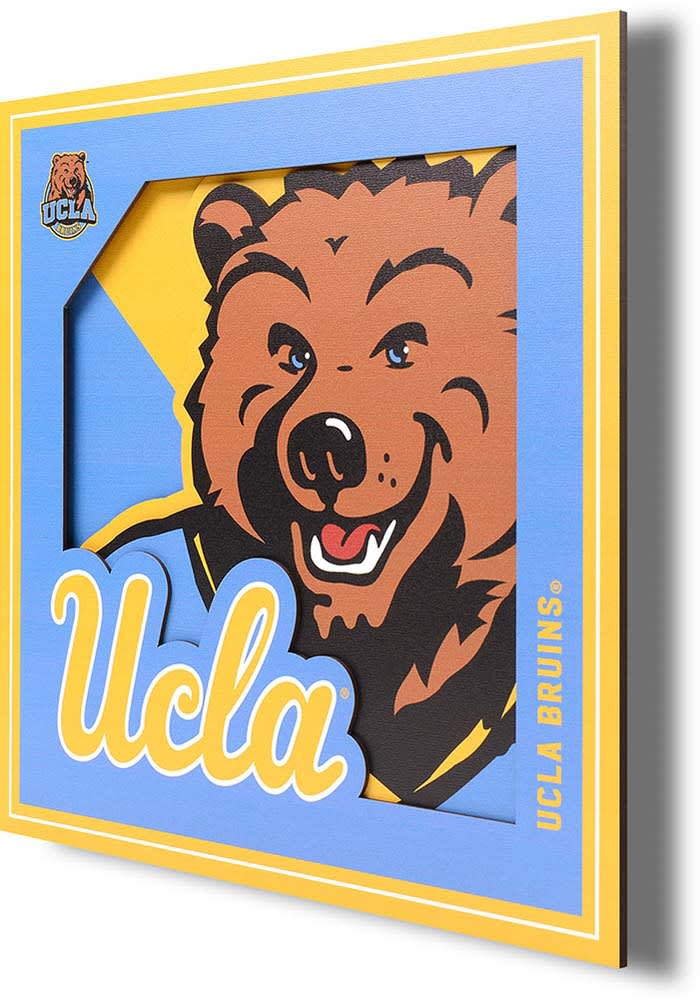 UCLA Bruins BLUE 12x12 3D Logo Design Sign