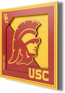 USC Trojans 12x12 3D Logo Sign