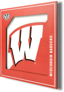 Wisconsin Badgers 12x12 3D Logo Sign