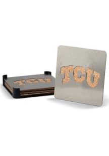 TCU Horned Frogs 4 Pack Stainless Steel Boaster Coaster