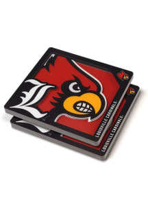 Louisville Cardinals 3D Logo Series 2 Pack Coaster