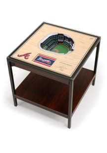 Atlanta Braves 25-Layer Lighted StadiumView Brown End Table