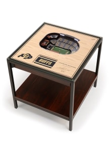 Colorado Buffaloes 25-Layer Lighted StadiumView Brown End Table