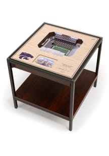 K-State Wildcats 25-Layer Lighted StadiumView Brown End Table