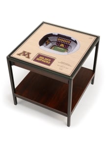Minnesota Golden Gophers 25-Layer Lighted StadiumView Brown End Table
