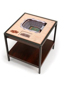 Oklahoma State Cowboys 25-Layer Lighted StadiumView Brown End Table