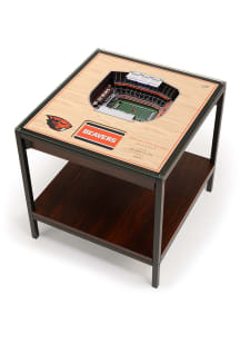 Oregon State Beavers 25-Layer Lighted StadiumView Brown End Table