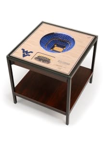 West Virginia Mountaineers 25-Layer Lighted StadiumView Brown End Table