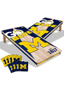 Yellow Michigan Wolverines 2x4 Corn Hole