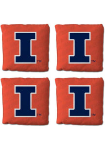 Orange Illinois Fighting Illini 4 pack Corn Hole Bags