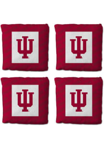 Red Indiana Hoosiers 4 pack Design Corn Hole Bags