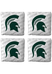 White Michigan State Spartans 4 pack Corn Hole Bags