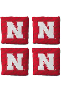 Red Nebraska Cornhuskers 4 pack Design Corn Hole Bags