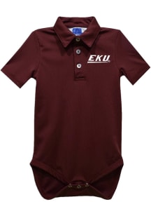 Vive La Fete Eastern Kentucky Colonels Baby Maroon Team Short Sleeve One Piece Polo