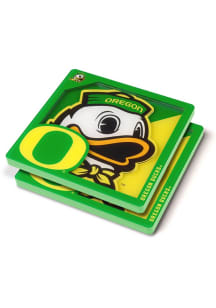 Green Oregon Ducks 3D Coaster