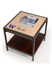 Purple Washington Huskies 25-Layer Lighted StadiumView End Table