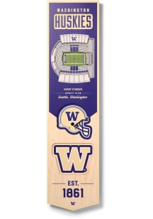 Purple Washington Huskies 8x32 inch 3D Stadium Banner