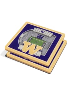 Purple Washington Huskies 3D Stadium View Coaster