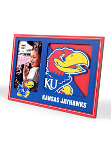 Kansas Jayhawks 3D Logo Picture Frame - Blue