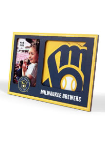 Milwaukee Brewers 3D Logo Picture Frame - Navy Blue